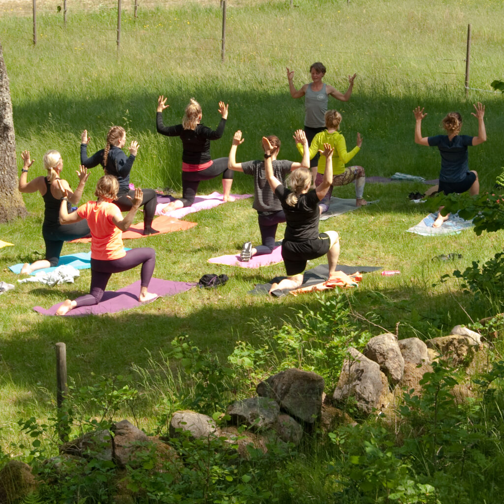 Outdoor yoga in Simlångsdalen